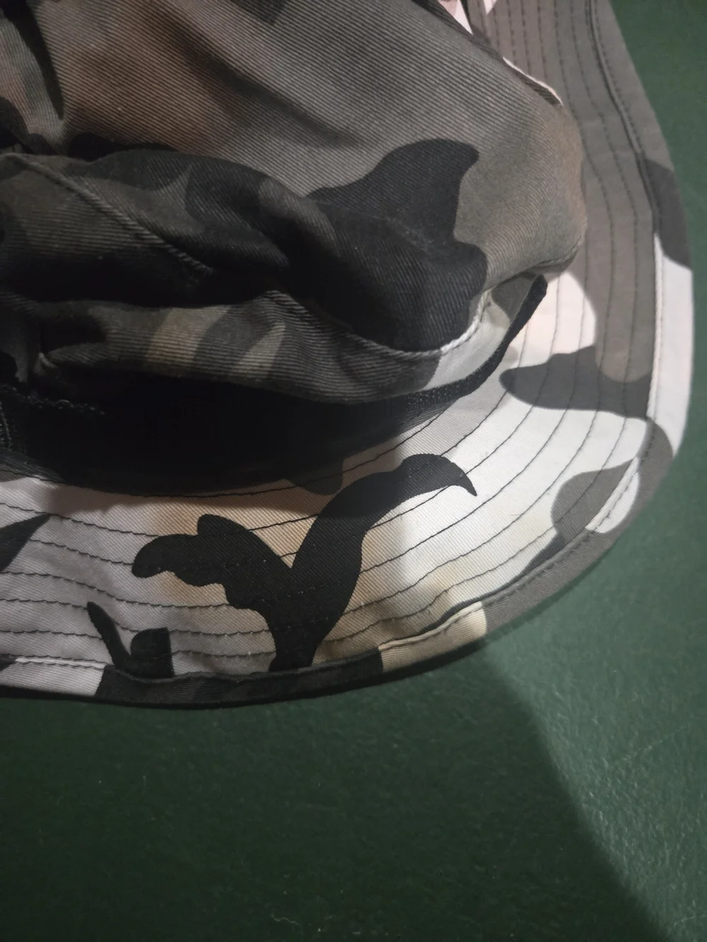 Military Issued Boonie Hat Camo Bucket Hat - Black & Gray